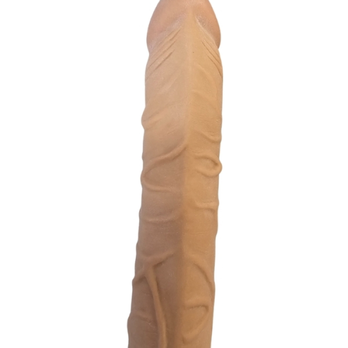 Gerçekçi Melez Penis Kılıfı Et Dokusunda 17 cm