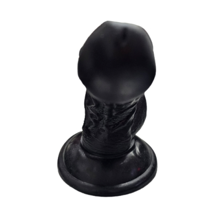 Gerçekçi Testisli Siyah Dildo 16 cm