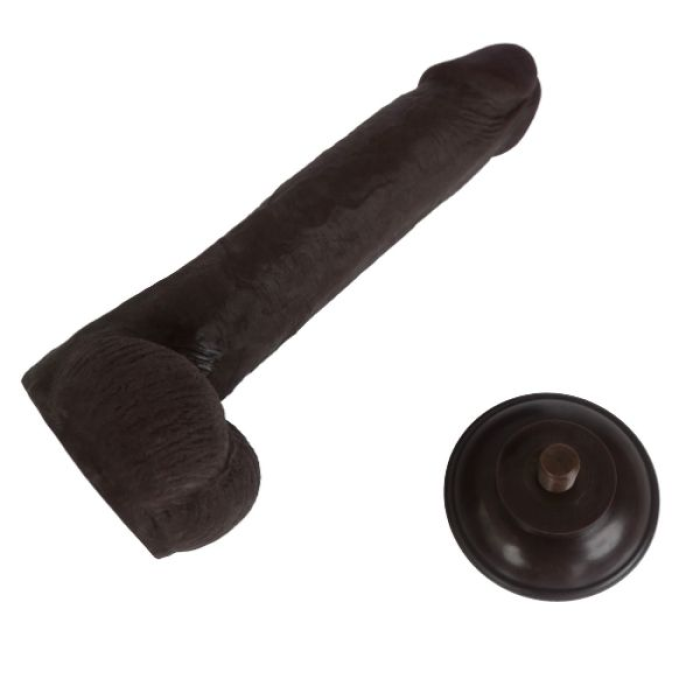 Censan Ultra Gerçekçi 24 Cm Brown Melez Kıkırdaklı Dildo