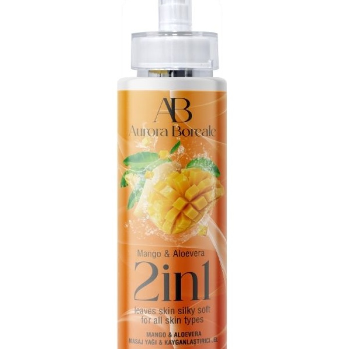 Aurora Boreale 2si1 Arada Mango Alovera Aromalı Masaj Yağı &amp; Kayganlaştırıcı Jel 200 ML