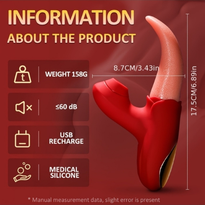 Censan 10 Modlu Dil Yalama ve Emiş Vibratörü – G Noktası, Klitoris ve Meme Ucu Uyarıcı