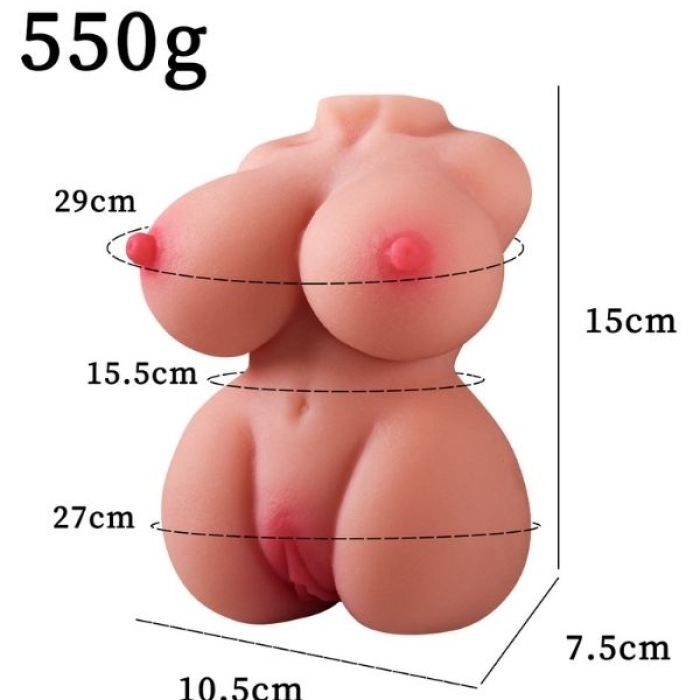 Censan 550 Gr Göğüslü Gerçekçi Vajina Mastürbatör