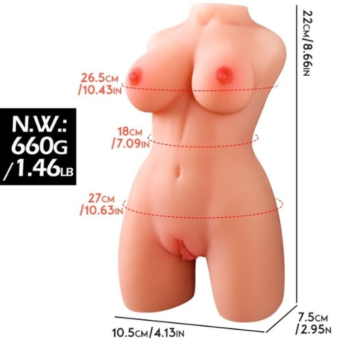 Censan 660 Gr Göğüslü Gerçekçi Vajina Mastürbatör