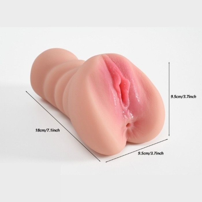 L-Join Gerçekçi Vajina Mastürbatör 18 cm – Çift Girişli, Yumuşak ve Esnek TPE Malzeme 580gr