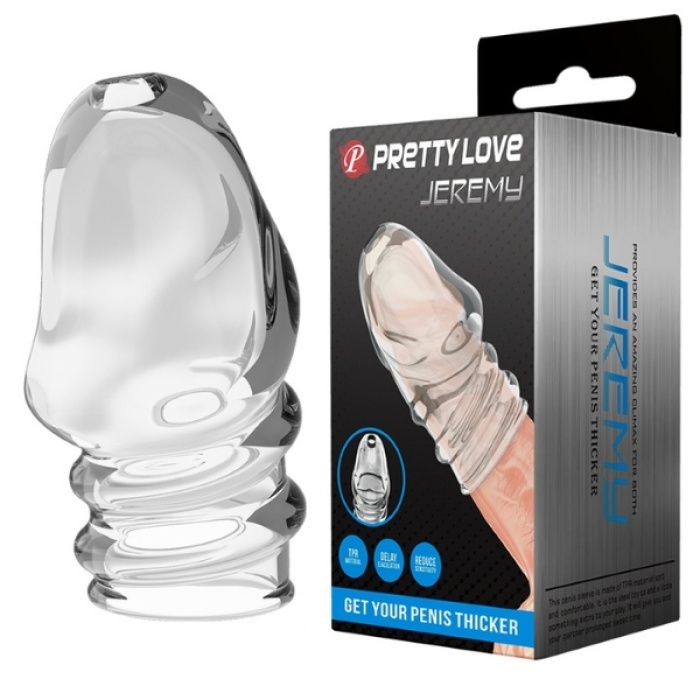 Censan Jeremy Geciktirici ve Sertleştirici TPR Penis Kılıfı Beyaz