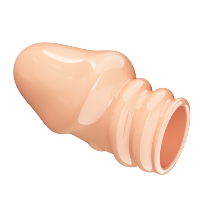 Censan Jeremy Geciktirici ve Sertleştirici TPR Penis Kılıfı Ten Rengi