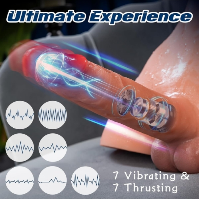 L-Join Gerçekçi Titreşimli, İleri Geri Penis Haraketli 9 Kg Trans Yarım Vücut Mastürbatör Dildo