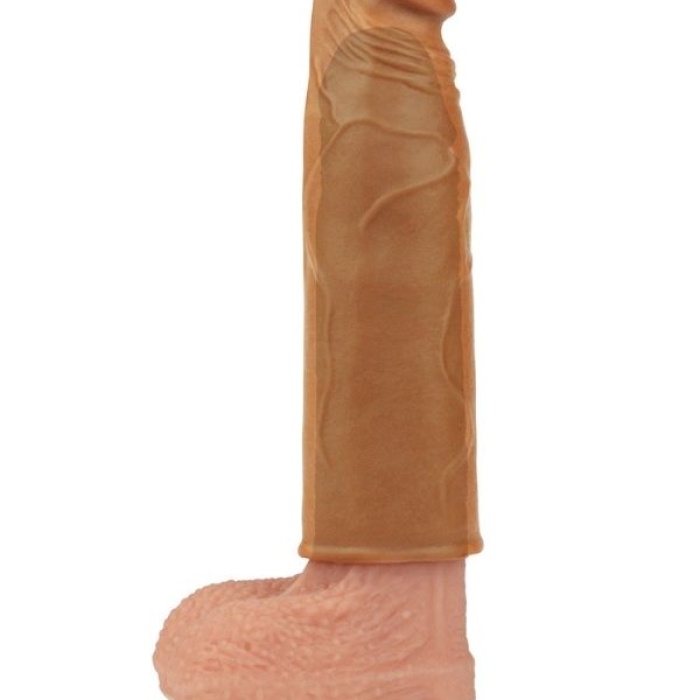 Censan Add 1" Pleasure X Tender Penis Sleeve Brown