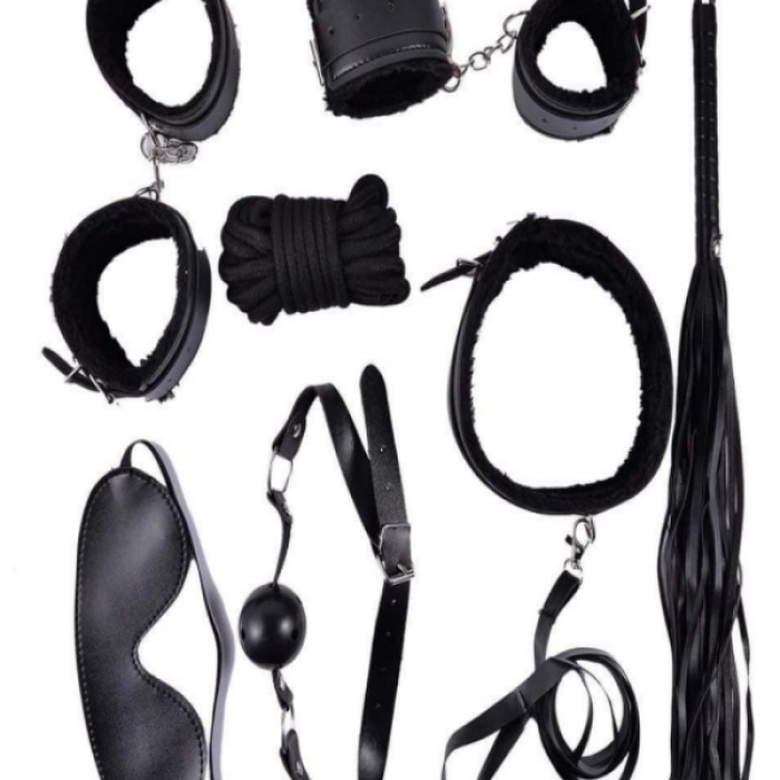 Censan 7 Parça Fetiş Esaret Seti Siyah