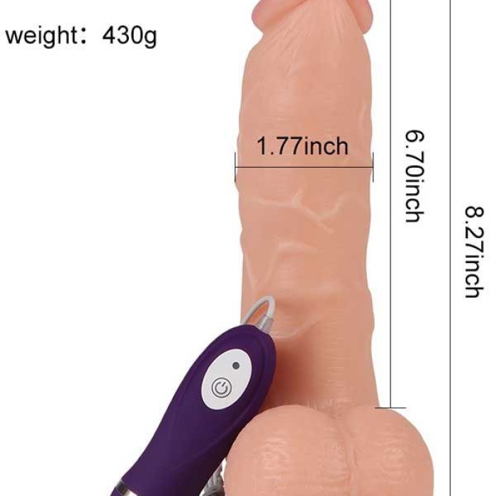 Shequ Adam Vibrating Realistik Vantuzlu Titreşimli Dildo 21 cm