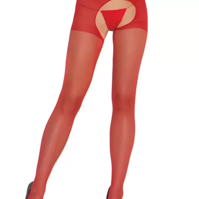 Özel Bölgesi Açık Kırmızı Fantazi Külotlu Çorap TM2035