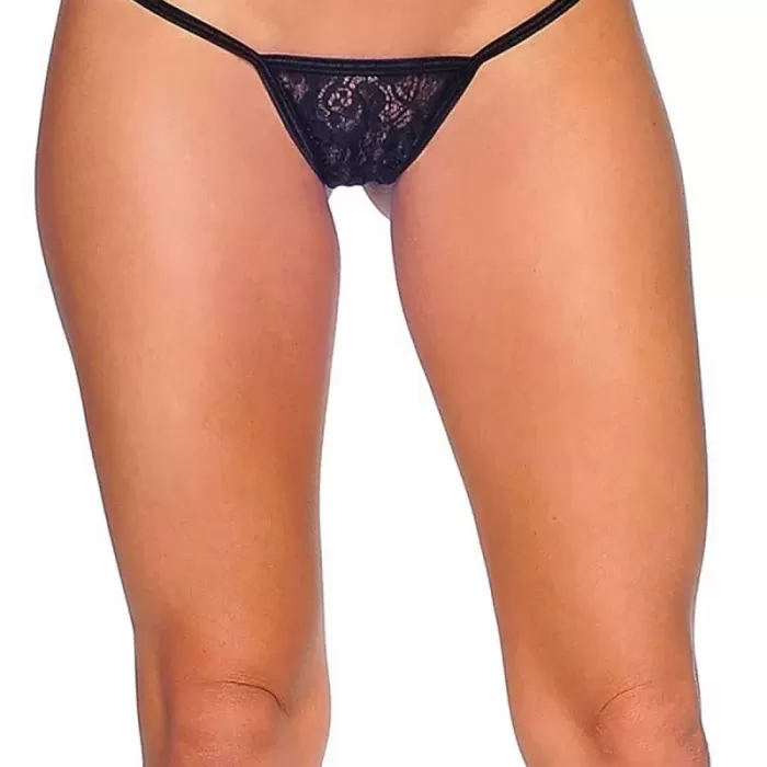 Siyah Dantelli Tanga TM1164