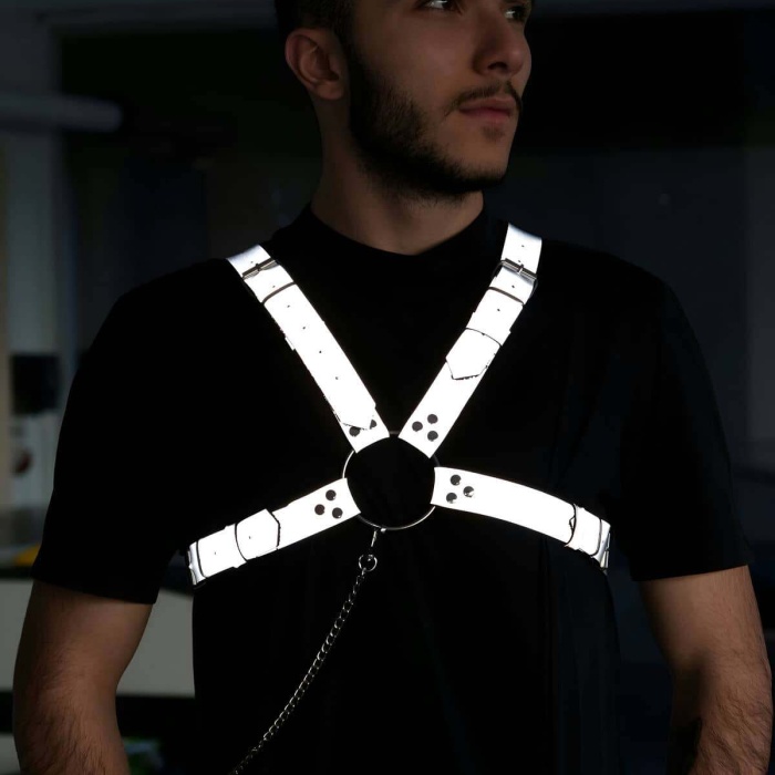 Karanlıkta Parlayan Reflektörlü Erkek Göğüs Kemer - APFTM95