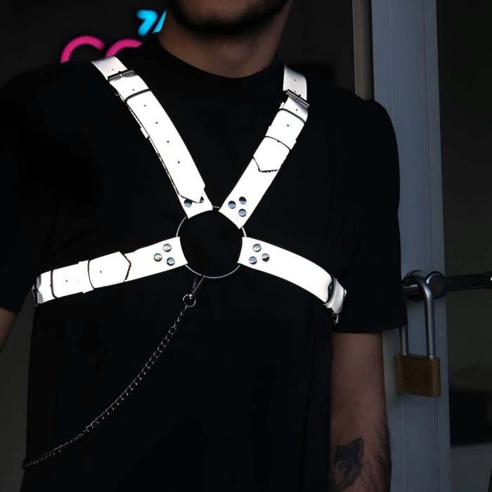 Karanlıkta Parlayan Reflektörlü Erkek Göğüs Kemer - APFTM95