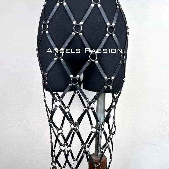 Harness Etek, Deri Örgü Harness Etek, Şık Tayt Üzeri Etek - APFT410