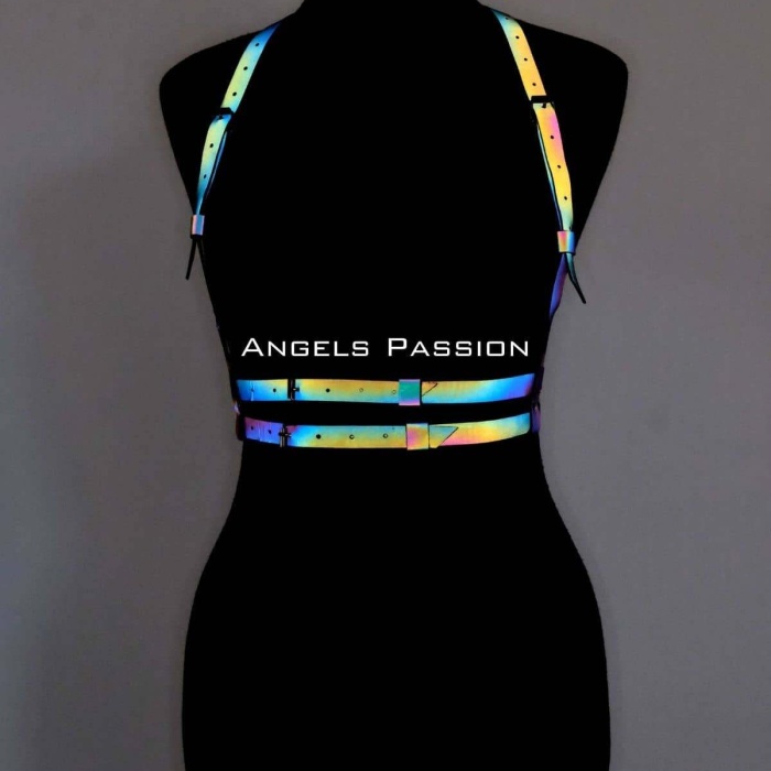 Renkli Reflektörlü Göğüs Harness, Karanlıkta Parlayan Göğüs Harness - APFT205
