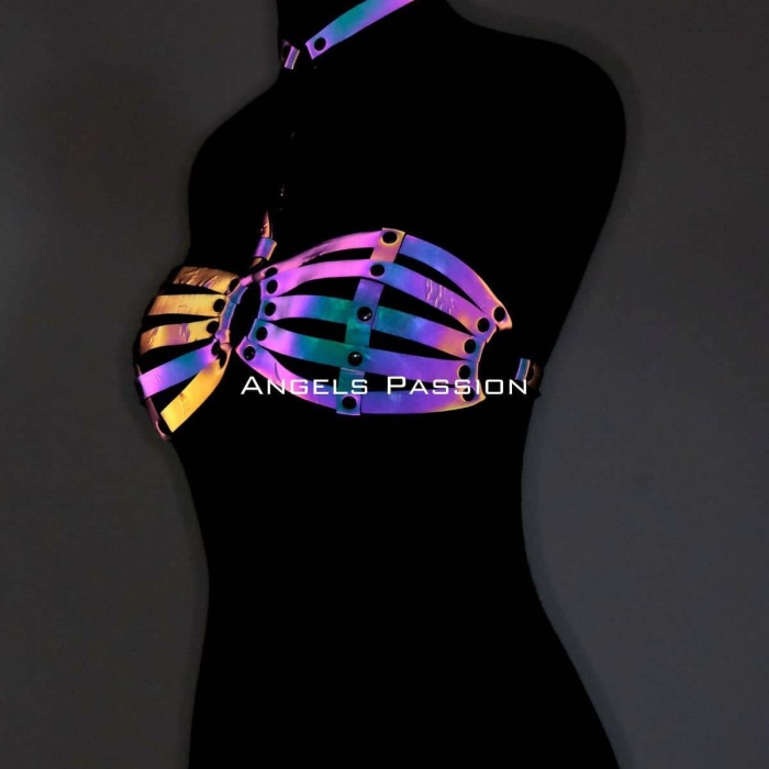 Reflektörlü Kadın İç Giyim, Reflektörlü Sütyen Harness - APFT224