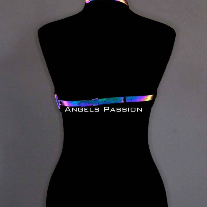 Reflektörlü Kadın İç Giyim, Reflektörlü Sütyen Harness - APFT224