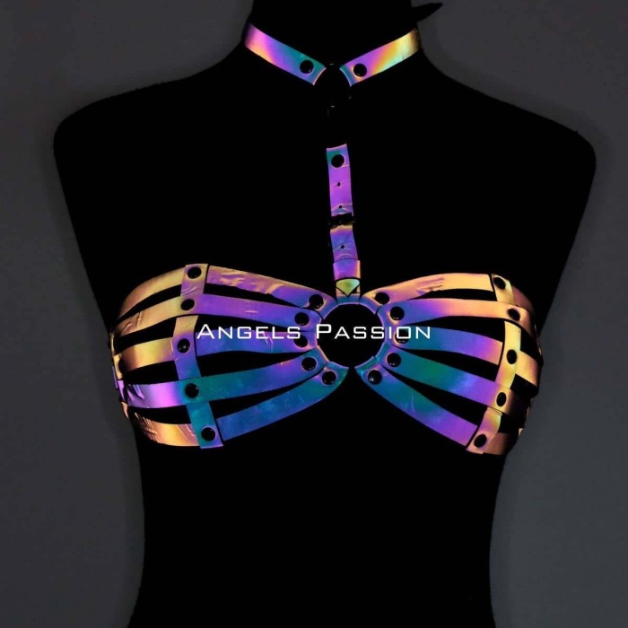 Reflektörlü Kadın İç Giyim, Reflektörlü Sütyen Harness - APFT224