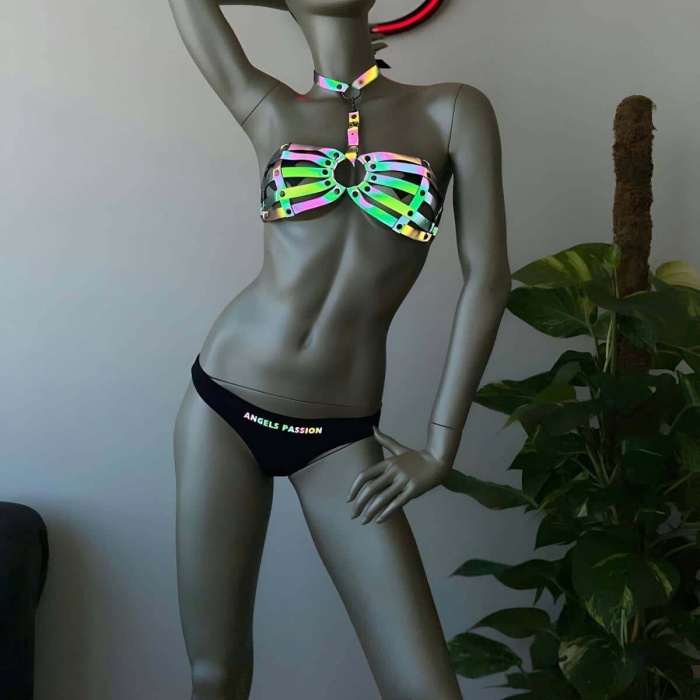 Reflektörlü Kadın İç Giyim, Reflektörlü Sütyen Harness - APFT224