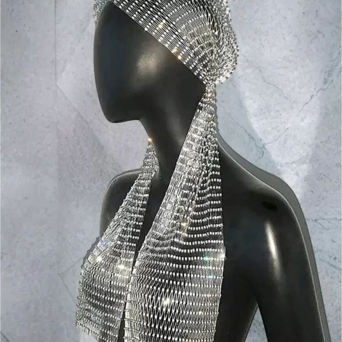 Taşlı Kafa Aksesuarı Kristal Bandana