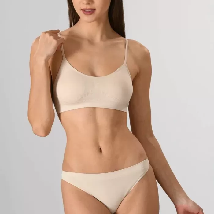 Kadın Ince Askılı Pedli Büstiyer Yarım Atlet Sütyen 3lü Set.