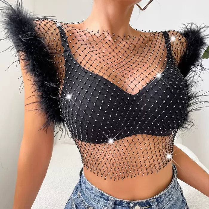 CROP ELBİSE  TÜYLÜ.