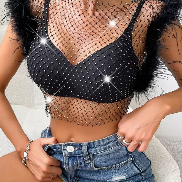 CROP ELBİSE  TÜYLÜ.