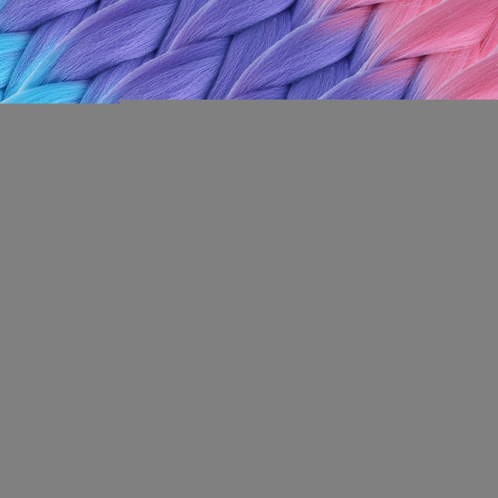 Afrika Örgülük Ombreli Sentetik Saç 100 Gr. - Pembe / Mor / Açık Mavi / Neon Sarı