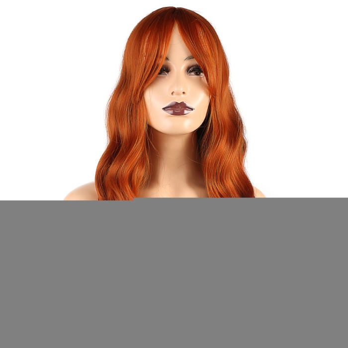 Fiber Sentetik Dalgalı Yarım Ay + 2 Yan Çıt Çıt - Bakır