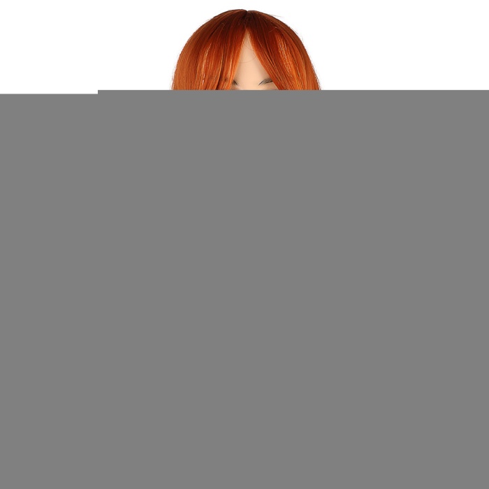 Fiber Sentetik Düz Yarım Ay + 2 Yan Çıt Çıt - Bakır