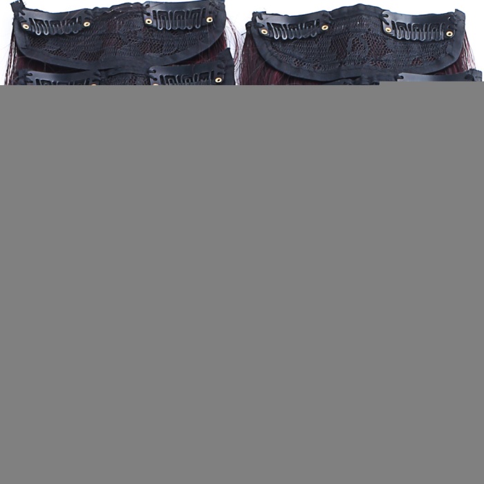 Fiber Sentetik Dalgalı 8 Parça Çıt Çıt - Koyu Kızıl