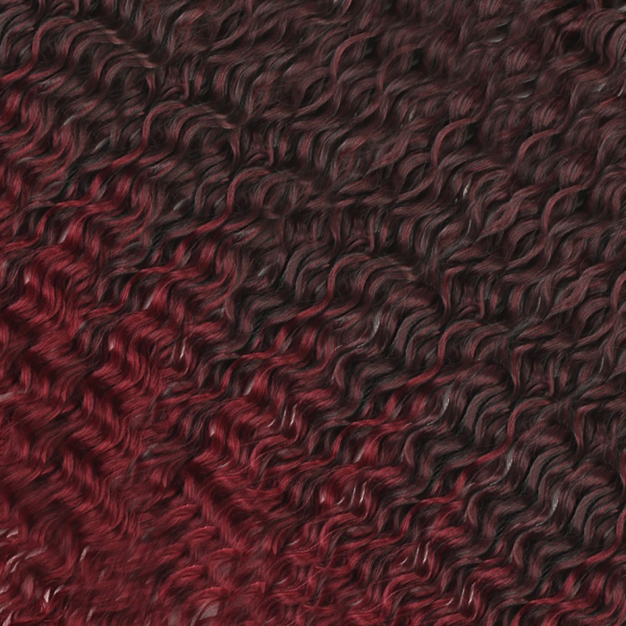 Brazilian Afro Dalgası Saç - Siyah / Kızıl Ombreli