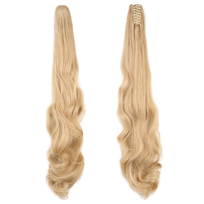 Fiber Sentetik Kabarık Dalgalı 8 Parça Çıt Çıt - Balköpüğü Beyaz Platin Röfleli