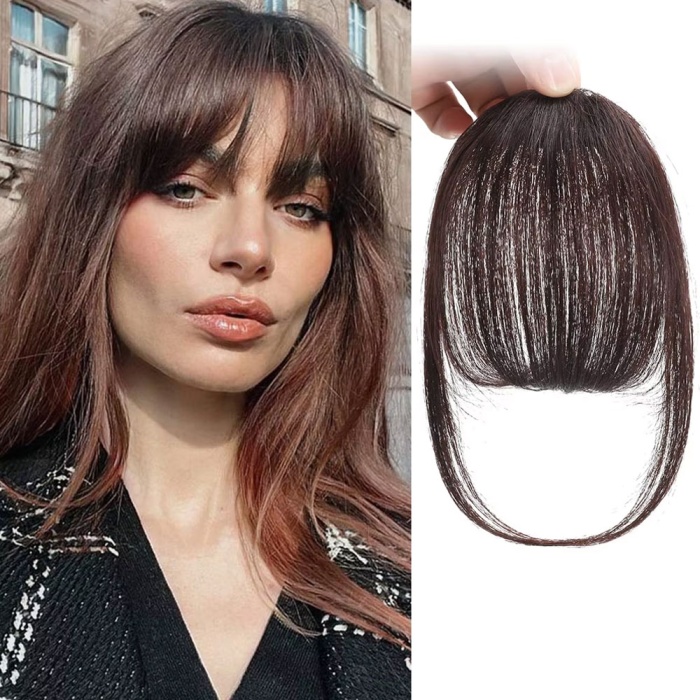 Fiber Sentetik İnce Perçem - Kahverengi