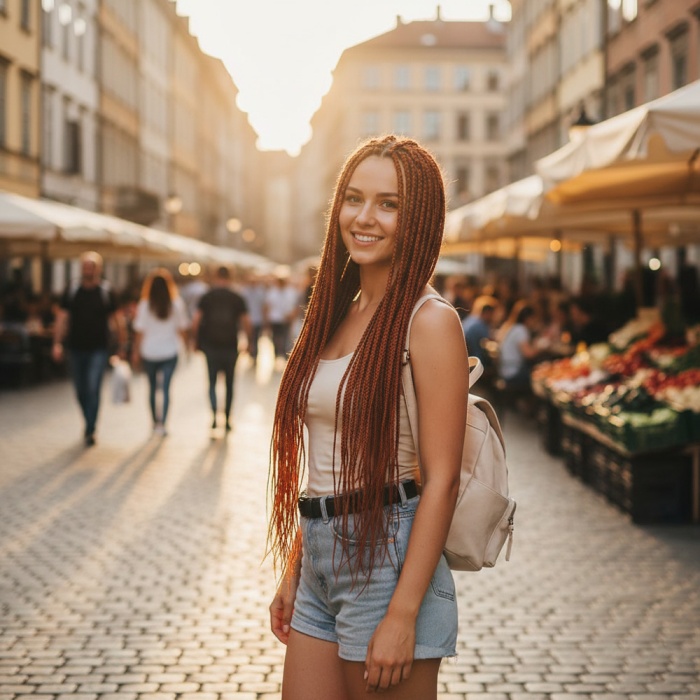 Afrika Örgüsü Ve Rasta İçin Sentetik Saç - Kızıl Bakır