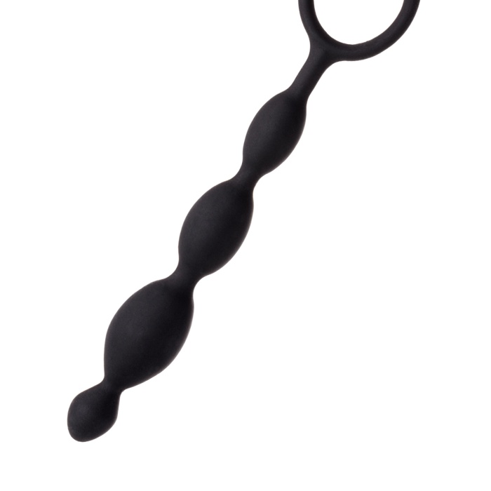 A-Toys by TOYFA  Anal Boncuk S, silikon, siyah, 19,5cm