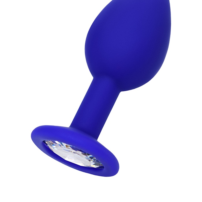 ToDo by Toyfa Brilliant anal kılıf, silikon, mavi, beyaz kristalli 7 cm, Ø 2,8 cm, 26 g