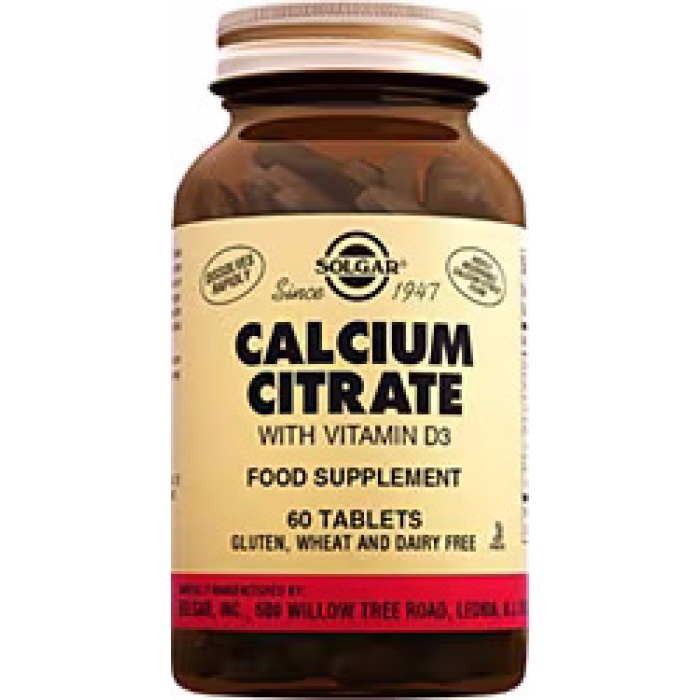 Solgar Calcium Citrate with Vitamin D3 250 mg 60 Tablet