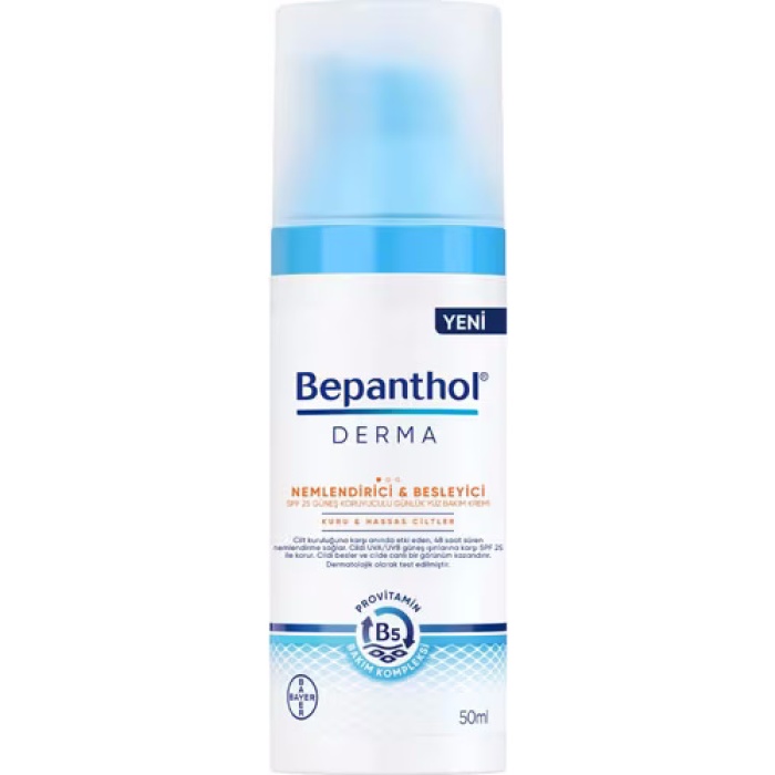 Bepanthol Derma Nemlendirici ve Besleyici Spf 25 50 ml Yüz Bakım Kremi