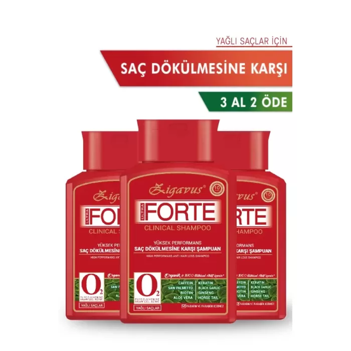 Zigavus Forte Ultra Clinical Kuru & Normal Saçlar için 300 ml - 3 Al 2 Öde