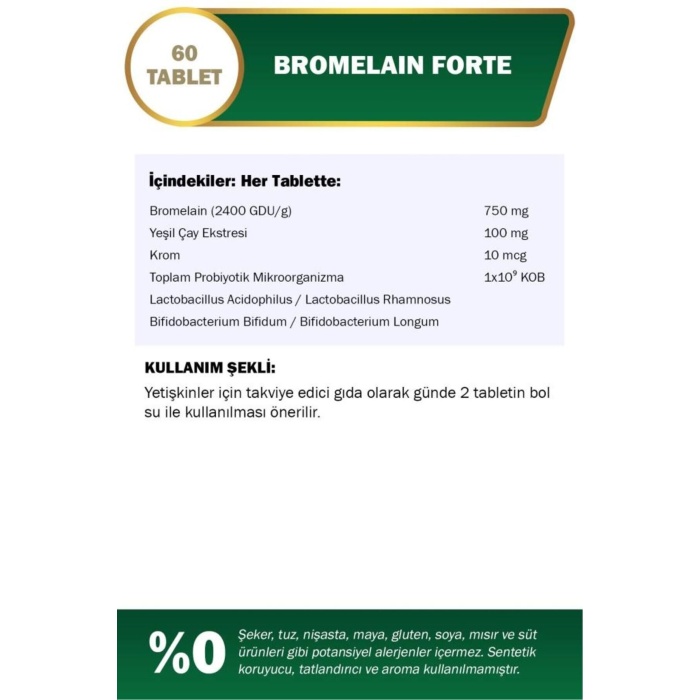 Nutraxin Bromelain Forte 60 Tablet