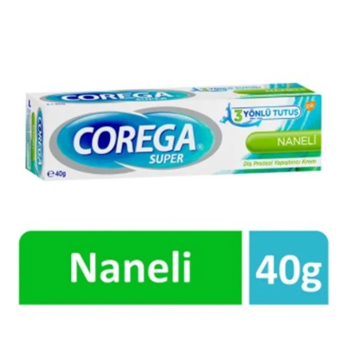 Corega Süper Protez Yapıştırıcı Naneli Krem 40 gr