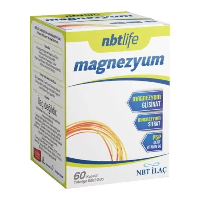 NBT Life Magnezyum Bisglisinat ve Sitrat 60 Kapsül