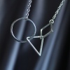 Silver Renk Squid Game Unisex Kolye
