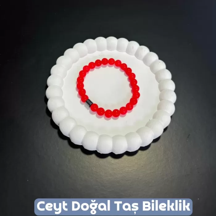 Ceyt Doğal Taş Bileklik - Kırmızı