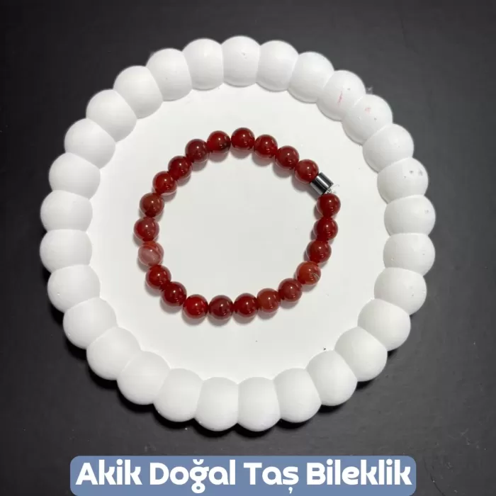 Akik Doğal Taş Bileklik