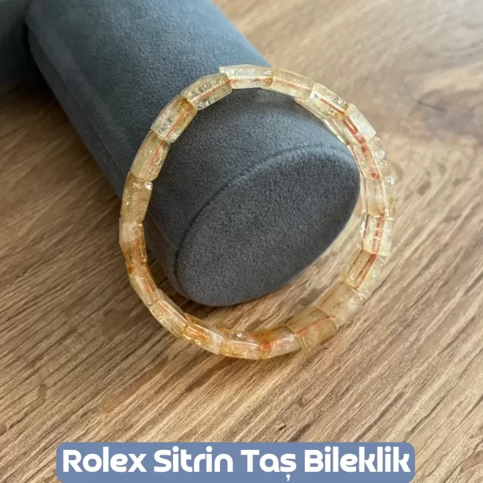 Sitrin Rolex Taş Bileklik