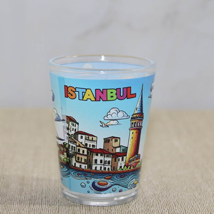 İstanbul Temalı Cam Shot Bardak Alk4358