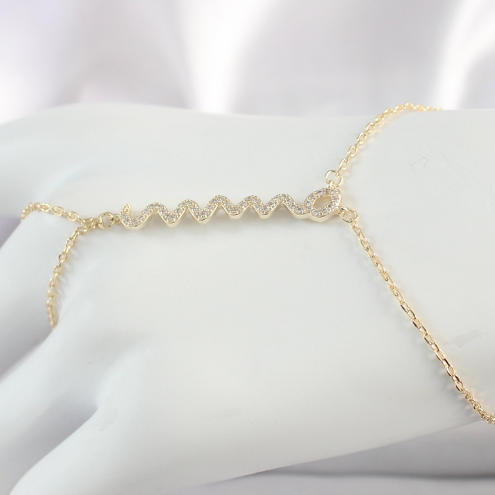 Pirinç Gold Renk Zirkon Taşlı Yılan Model Kadın Şahmeran